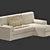 SCANDICA Corner Sofa with Matting and Velor Upholstery 3D model small image 3