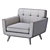 Azure Engage Armchair: Contemporary Design, Ultimate Comfort 3D model small image 5