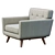 Azure Engage Armchair: Contemporary Design, Ultimate Comfort 3D model small image 7