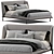 Luxury Frigerio_Alfred Bed: Fabric, Leather & Wood 3D model small image 1