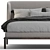 Luxury Frigerio_Alfred Bed: Fabric, Leather & Wood 3D model small image 3