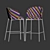 Modern Cruz Shell Bar Stool 3D model small image 5