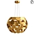 Brass Plate Ball Chandelier 3D model small image 1