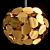 Brass Plate Ball Chandelier 3D model small image 2