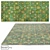 Ethnic Floral Gray Wool Rug 3D model small image 1