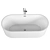 Sleek Oval Acrylic Bathtub 3D model small image 2