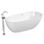 Modern Oval Acrylic Bathtub 3D model small image 1