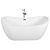 Luxury Italian Acrylic Bathtub 3D model small image 1