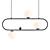 Sleek Bean Pendant Light 3D model small image 1