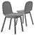 Elegant Oak Potato Chair with Seat Pad 3D model small image 5