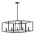 Santina 5-Light Linear Suspension: Elegant Illumination 3D model small image 1