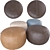 Rotot Pouf: Luxurious Leather Ottoman 3D model small image 1