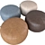 Rotot Pouf: Luxurious Leather Ottoman 3D model small image 4