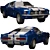 Classic Shelby GT500 1967: Iconic Blue Beauty 3D model small image 3