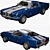 Classic Shelby GT500 1967: Iconic Blue Beauty 3D model small image 4