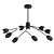 Sleek Black Acrylic Chandelier 3D model small image 1