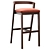 Sleek Venus Bar Stool 3D model small image 3