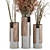 Wood & Ceramic Indoor Plant Combo - Set 345 3D model small image 3