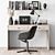 Elegant Wood Office Desk 3D model small image 1