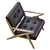 Contemporary Christenia Lounge Chair 3D model small image 5