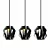 Elegant Black Pendant Lamp - 1180mm 3D model small image 1