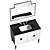 Jetset 2 Vanity Unit: Luxury Style & Function 3D model small image 2