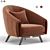 Sleek Saddie Armchair: Modern 2013 Design 3D model small image 1