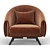 Sleek Saddie Armchair: Modern 2013 Design 3D model small image 3