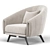 Sleek Saddie Armchair: Modern 2013 Design 3D model small image 4