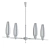 French Modernist Linear Chandelier 3D model small image 2