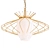 French Modernist Pendant: Brass & Satin Glass 3D model small image 1