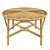 Vintage Tito Agnoli Rattan Bamboo Coffee Table 3D model small image 1