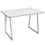 PAMIR-6 OM: Stylish Metal Table with Glass-Plastic Top 3D model small image 3