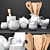 Stylish Kitchen Dish Set 3D model small image 3