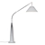 Sleek Black Arc Floor Lamp 3D model small image 2