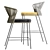 Elegant Ola Bar Chair 3D model small image 5