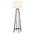 Sleek Black Floor Lamp: Castillo 3D model small image 1