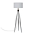 Hyde Brass & Bronze Tripod Floor Lamp 3D model small image 2