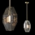 Sleek Topaz Pendant Light 3D model small image 2