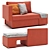 Modern IKEA Sandsbru 2-Seat Sofa Bed 3D model small image 3