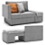 Modern IKEA Sandsbru 2-Seat Sofa Bed 3D model small image 4