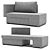 Modern IKEA Sandsbru 2-Seat Sofa Bed 3D model small image 6