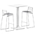 Elevated Elegance: Plinto High Table & Park Stool 3D model small image 2