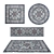 Versatile Rug Set - 8 Different Variations 3D model small image 1