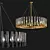 Elegant Pearl Round Chandelier 3D model small image 3