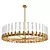 Elegant Pearl Round Chandelier 3D model small image 4