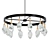 Ethereal Sand Coal LED Chandelier 3D model small image 1