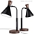 Natural Walnut LED Desk Lamp 3D model small image 1