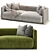 Lario Flexform 2-Seater Sofa: Elegant Comfort 3D model small image 5