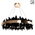 Empire Black Kronan Chandelier 3D model small image 1